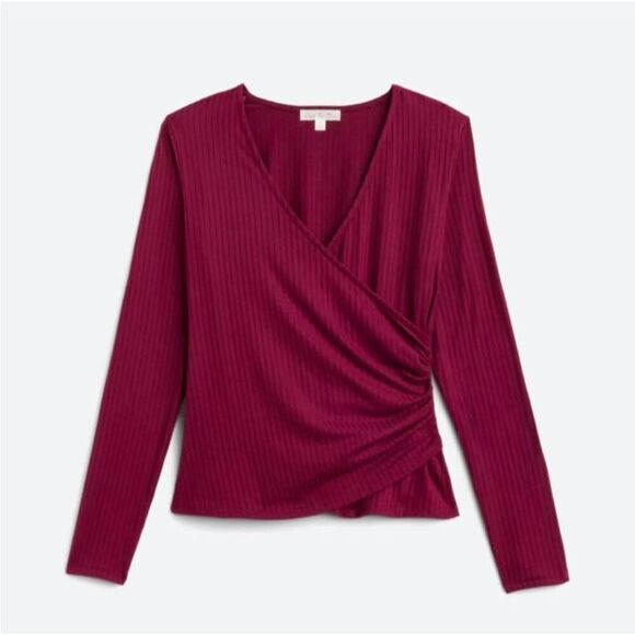 Stitch Fix Nine Britton Rogue Ribbed Front Cross Knit Top - Picture 1 of 3